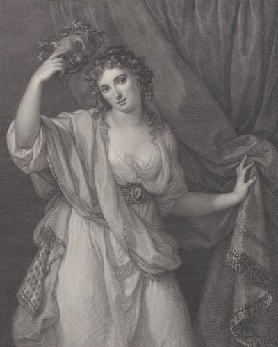 Lady Hamilton como la Musa Cómica, Thalia, 1791 de Raphael Morghen