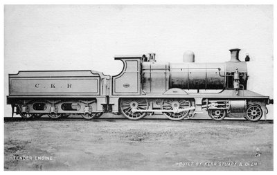 Locomotora de vapor 4-4-0 con ténder, construida por Kerr, Stuart and Co, principios del siglo XX de Raphael Tuck
