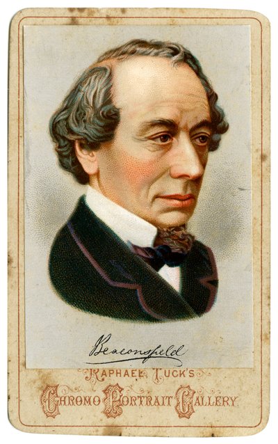 Benjamin Disraeli, 1er Conde de Beaconsfield, político conservador británico del siglo XIX de Raphael Tuck