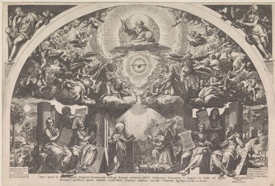 Anunciación con los Seis Profetas y Coros de Ángeles de Raphaël Sadeler (I)