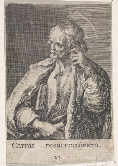 Apóstol Santiago el Menor Cristo, María y los Doce Apóstoles (título de la serie) de Raphaël Sadeler (I)