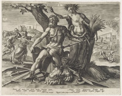 Temperamento cholerisch (título sobre el objeto) Vier temperamenten (título de la serie) de Raphaël Sadeler (I)