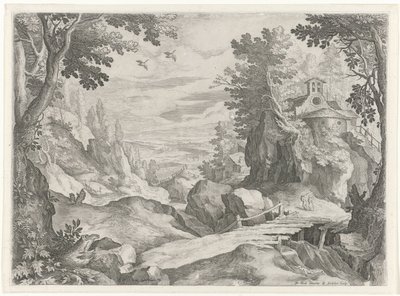 paisaje con una capilla de Raphaël Sadeler (I)