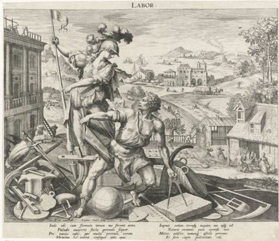 Madurez influenciada por el trabajo Mano de obra (título sobre objeto) Las cuatro edades (título de la serie) de Raphaël Sadeler (I)