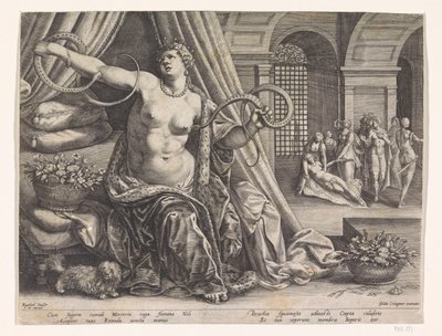 El suicidio de Cleopatra de Raphaël Sadeler (I)