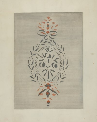 (detalle) de pared con esténcil, c. 1937 de Ray Holden