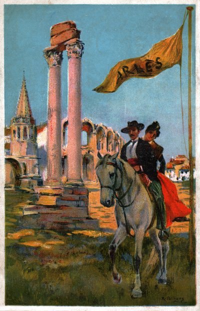 La ciudad de Arles (Ilustración, circa 1920) de Raymond Allegre
