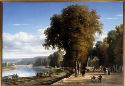 Paseo al parque de Saint Cloud Pintura de Raymond Esbrat (1809-1856) 1850 Roanne. Musee Joseph Dechelette - Paseo en el parque de Saint Cloud. Pintura de Raymond Esbrat (1809-1856) de Raymond Esbrat