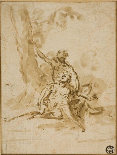 Pareja junto a un árbol de Raymond de Lafage