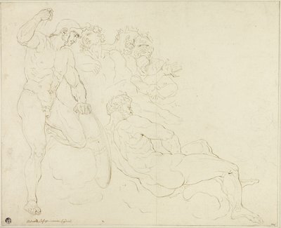 Bocetos de seis figuras clásicas de Raymond de Lafage