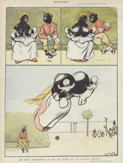 Ilustración para Le Rire (litografía en color) de Raymond de la Neziere