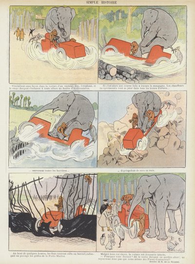 Ilustración para Le Rire (litografía en color) de Raymond de la Neziere