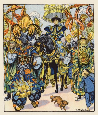 Les Mille et Une Nuits / Las mil y una noches (litografía en color) de Raymond de la Neziere