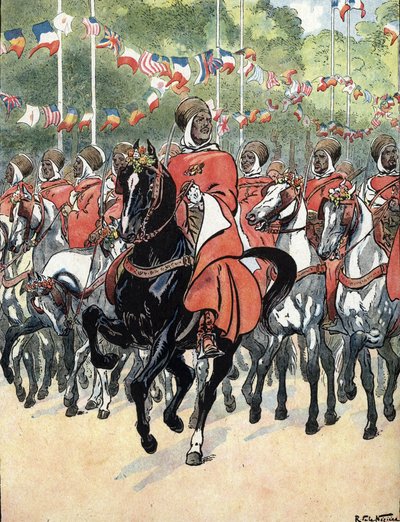 Primera Guerra Mundial: desfile de la victoria en los Campos Elíseos de Raymond de la Neziere