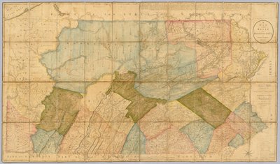 Un mapa del estado de Pensilvania de Reading Howell
