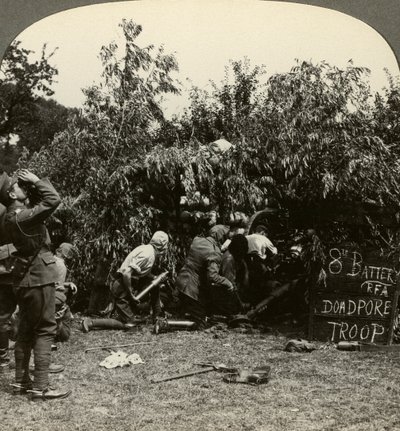 Artilleros con máscaras de gas, Primera Guerra Mundial, 1914-1918 de Realistic Travels Publishers