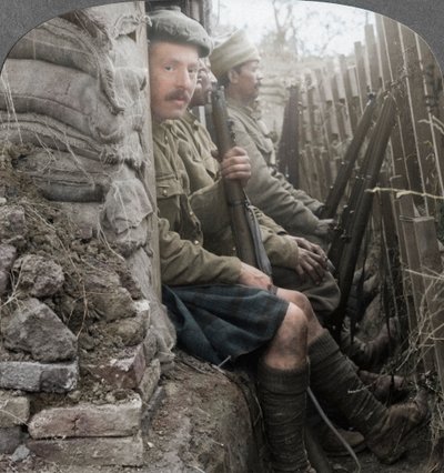 Soldados indios en las trincheras, Primera Guerra Mundial, 1914-1918 de Realistic Travels Publishers