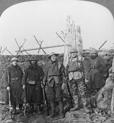 Artilleros de ametralladoras Lewis, Hollebeke, Bélgica, Primera Guerra Mundial, c1914-c1918 de Realistic Travels Publishers
