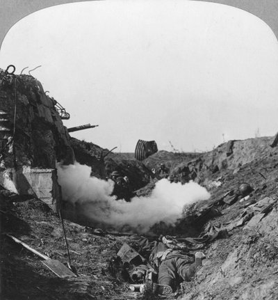 La captura de un fortín alemán, Croisilles, Francia, Primera Guerra Mundial, c1917-c1918 de Realistic Travels Publishers