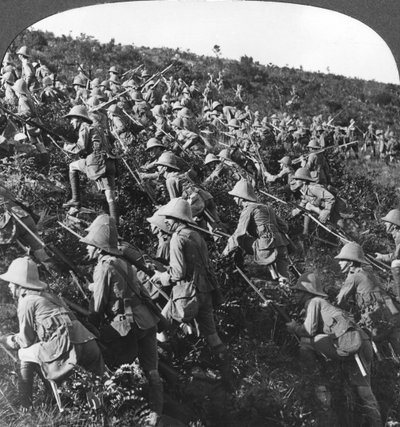 Ellos avanzan, la verdadera carga de bulldog de nuestras tropas en Gallipoli, Turquía, Primera Guerra Mundial, 1915 de Realistic Travels Publishers
