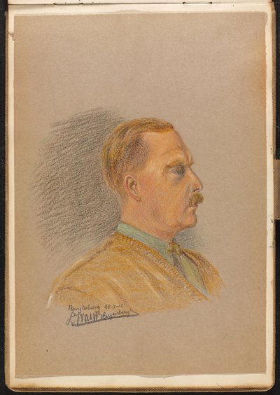 Retrato de un oficial británico, julio de 1915 (dibujo) de Reginald Copleston Bond
