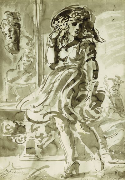 Una falda al viento: Un dibujo de doble cara de Reginald Marsh