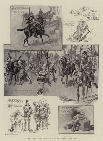 En el Bush Veldt con la Yeomanry Imperial (litografía) de Reginald Thomas Cleaver