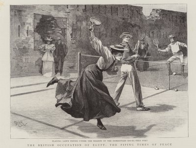 La ocupación británica de Egipto, los tiempos de paz (grabado) de Reginald Thomas Cleaver