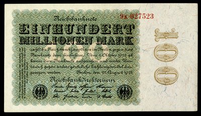 Papiermark de la República de Weimar, era de hiperinflación posterior a la Primera Guerra Mundial de Reichsbankdirektorium Berlin