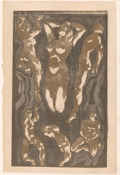 Composición con seis figuras humanas de Reijer Stolk (signed by artist)