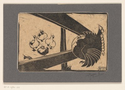 Pavos y patos en la valla de Reijer Stolk (signed by artist)