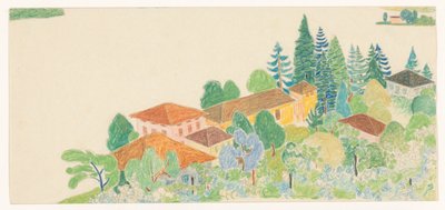 Casas italianas en un paisaje de colinas de Reijer Stolk