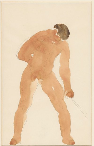 Hombre desnudo de pie de Reijer Stolk