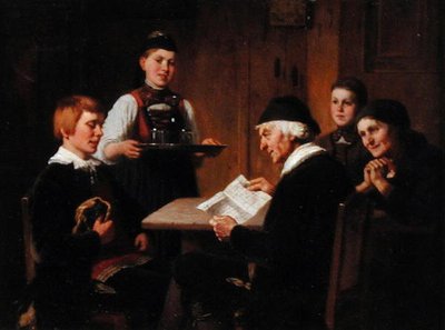 La carta de presentación, c.1880 de Reinhard Sebastian Zimmerman