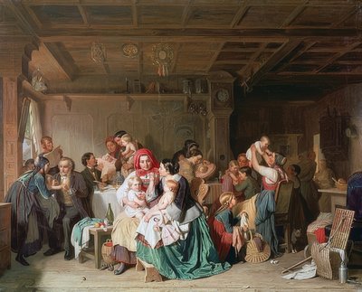 Sala de vacunación. 1857 de Reinhard Sebastian Zimmermann