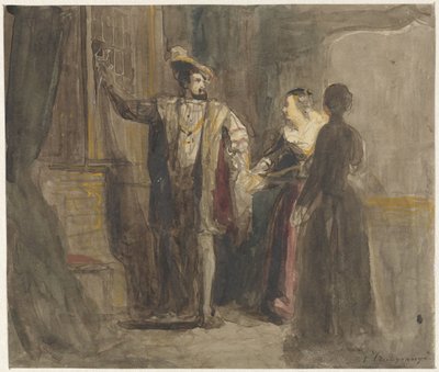 Escena de la vida del rey Francisco I de Francia de Reinier Craeyvanger
