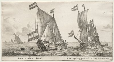 Barcos de Ámsterdam: Yate de la Almirantazgo Holandés. Un barco de guardia de Reinier Nooms