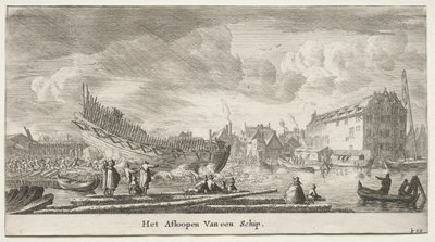 Barcos de Ámsterdam: Lanzamiento de un barco de Reinier Nooms
