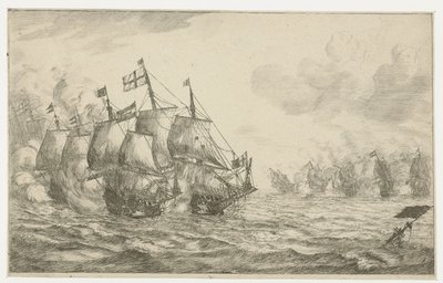 batalla naval New Ship Batalien (título de la serie) de Reinier Nooms