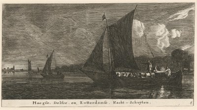 Los barcos nocturnos a La Haya, Delft y Ámsterdam de Reinier Nooms, called Zeeman