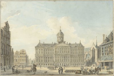 Ámsterdam, Plaza Dam con el Ayuntamiento y el Waag de Reinier Vinkeles (I)