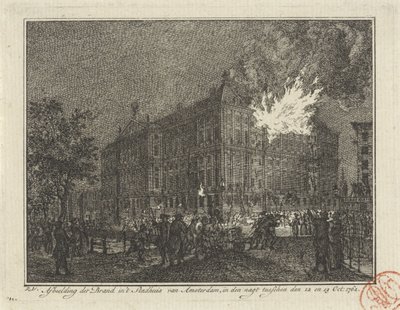 Incendio en el ayuntamiento de Ámsterdam, 1762
Representación del incendio en el ayuntamiento de Ámsterdam, en la noche del 12 al 13 de octubre de 1762 (título en el objeto) de Reinier Vinkeles (I)