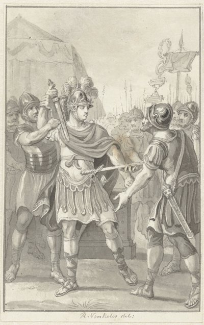 Germánico jura lealtad a Tiberio de Reinier Vinkeles (I)