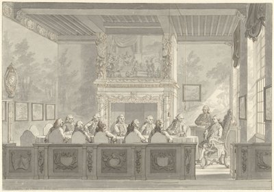 Sede del Príncipe Guillermo V en el Colegio del Almirantazgo en Amsterdam de Reinier Vinkeles (I)