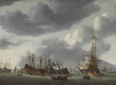 Escena del Puerto de Ámsterdam, c. 1654-1655 de Reinier Zeeman