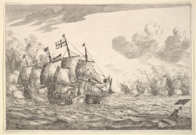 Batalla naval, siglo XVII de Reinier Zeeman