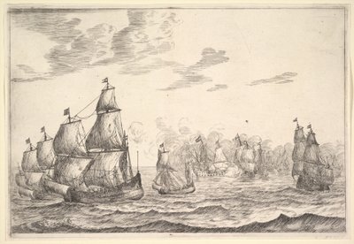 Escena de batalla naval de Reinier Zeeman