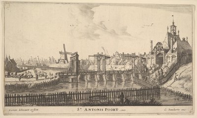St. Antonis Poort, Ámsterdam, mediados del siglo XVII de Reinier Zeeman