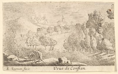 Vista de Conflans, mediados del siglo XVII de Reinier Zeeman