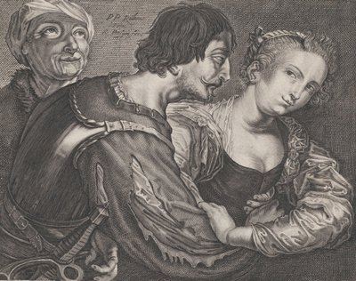 La alcahueta: una anciana, un soldado y una mujer, ca. 1635-68 de Reinier van Persyn
